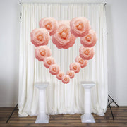 4 pcs 12" wide Artificial Large Roses Flowers for Wall Backdrop