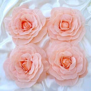 4 pcs 12" wide Artificial Large Roses Flowers for Wall Backdrop
