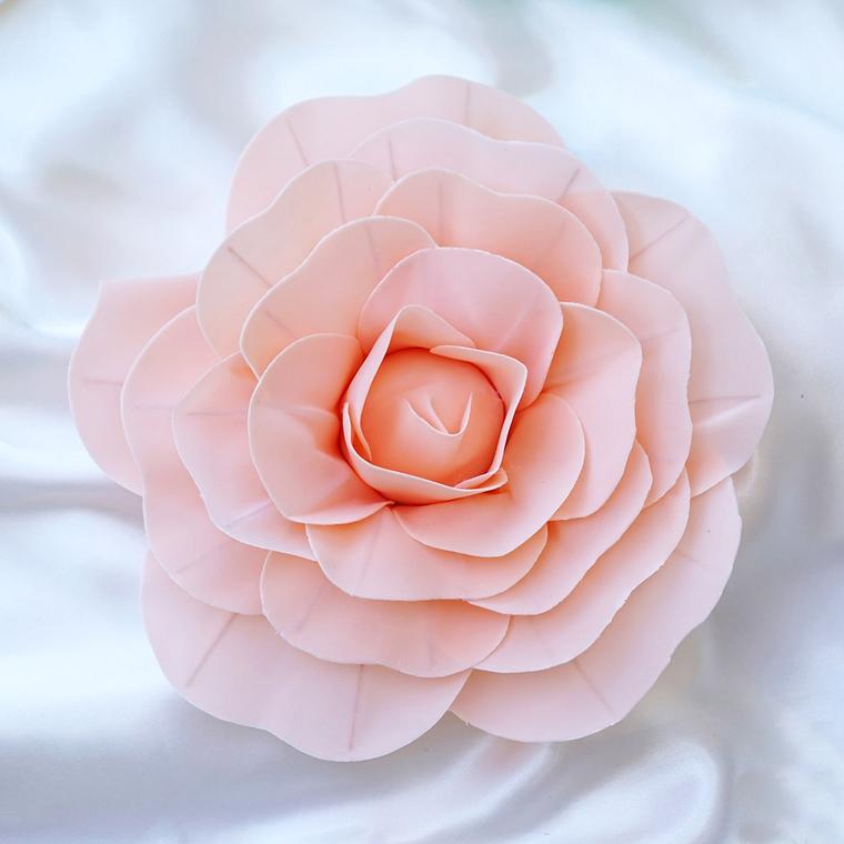 4 pcs 12" wide Artificial Large Roses Flowers for Wall Backdrop