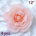 4 pcs 12" wide Artificial Large Roses Flowers for Wall Backdrop FOAM_FLO001_12_046