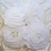 4 pcs 16" wide Artificial Large Roses Flowers for Wall Backdrop