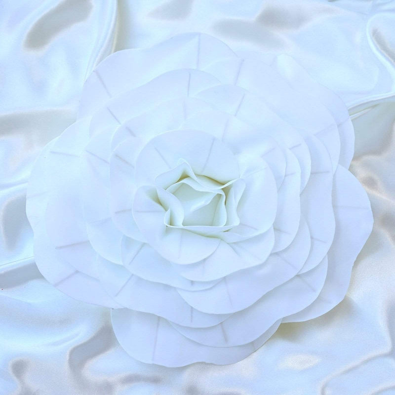 4 pcs 16" wide Artificial Large Roses Flowers for Wall Backdrop