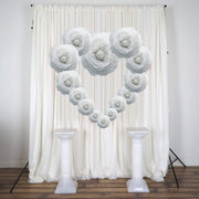 4 pcs 16" wide Artificial Large Roses Flowers for Wall Backdrop