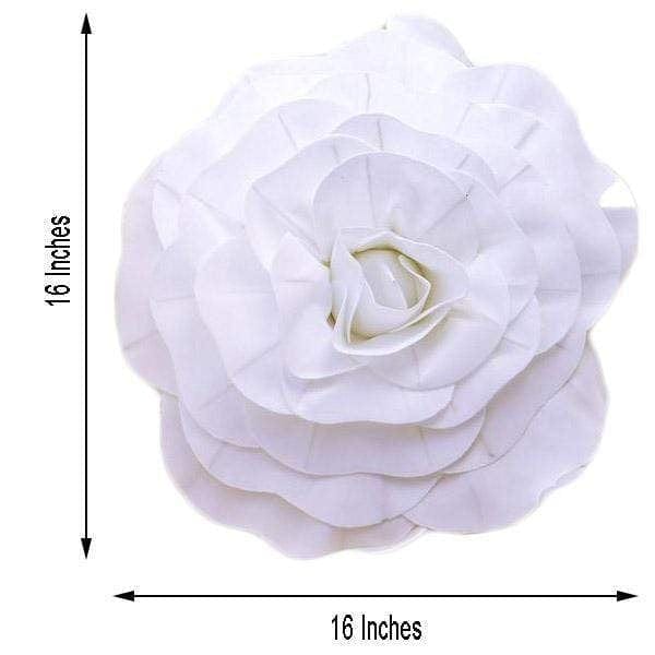 4 pcs 16" wide Artificial Large Roses Flowers for Wall Backdrop
