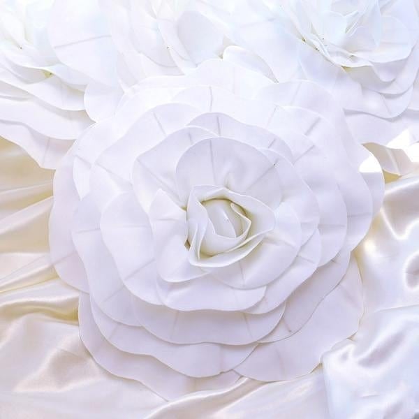 4 pcs 16" wide Artificial Large Roses Flowers for Wall Backdrop