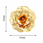 4 pcs 16" wide Artificial Large Roses Flowers for Wall Backdrop