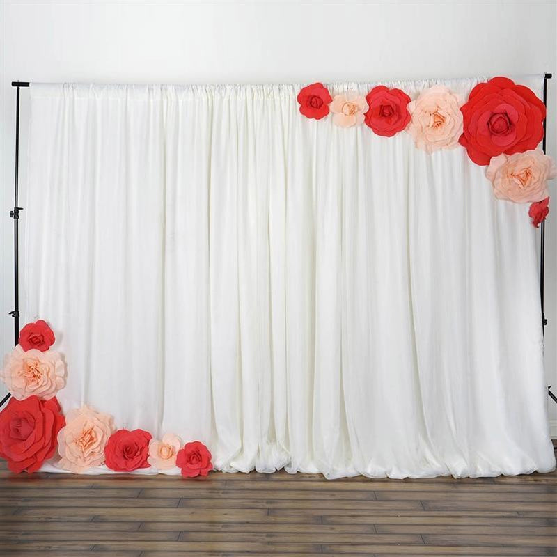 4 pcs 16" wide Artificial Large Roses Flowers for Wall Backdrop