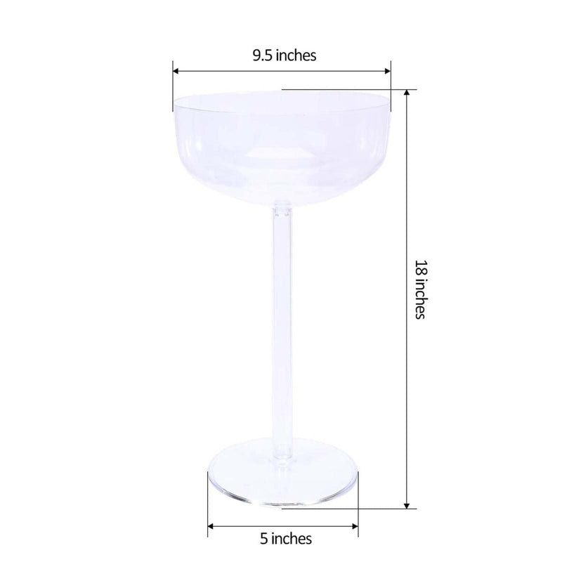 4 pcs 18" Big Plastic Vases Cups Wedding Centerpieces - Clear PROP_CUPK_001