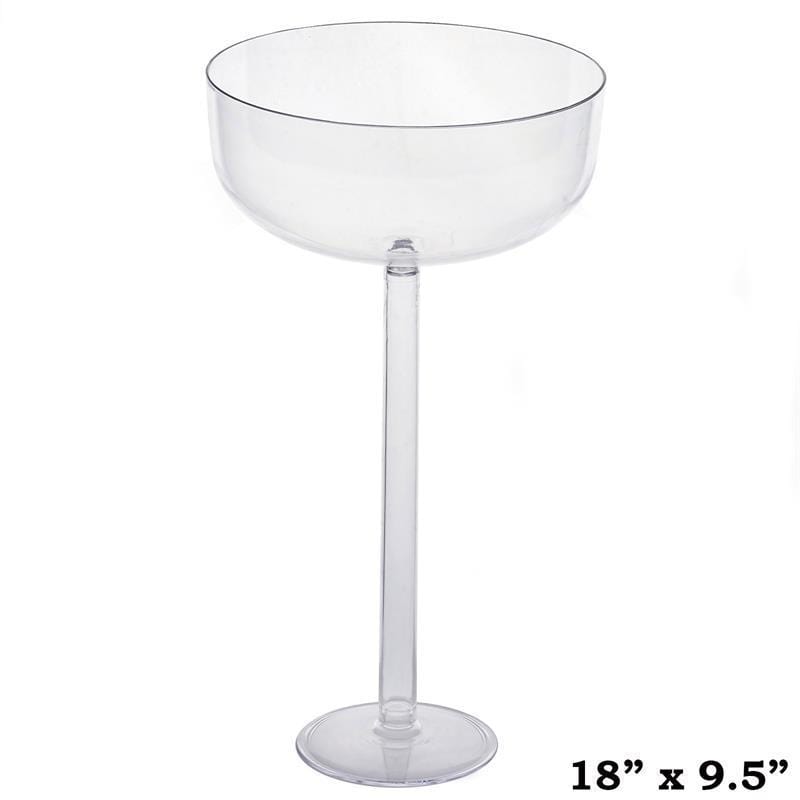4 pcs 18" Big Plastic Vases Cups Wedding Centerpieces - Clear PROP_CUPK_001