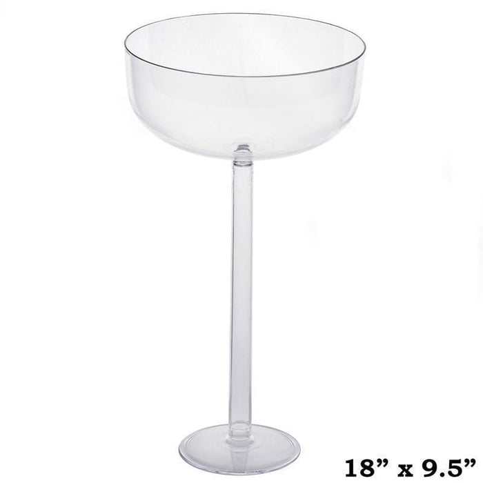 Jumbo Martini Glass Vase Centerpiece, 16-Inch, 6-Count
