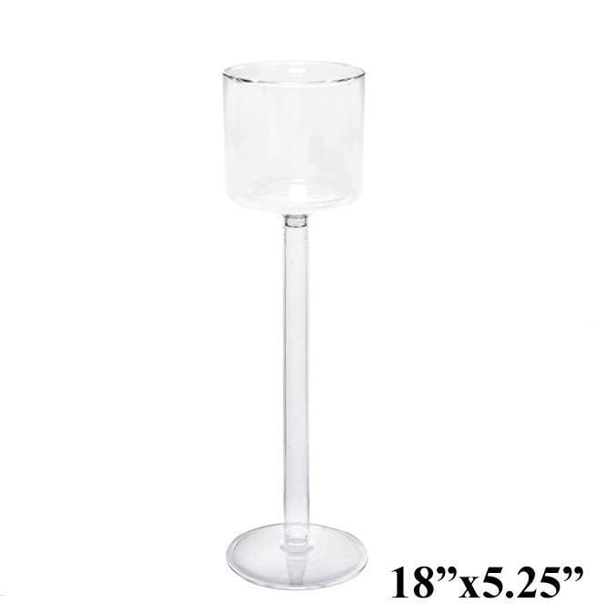 4 pcs 18" Small Plastic Vases Cups Wedding Centerpieces - Clear PROP_CUPK_004