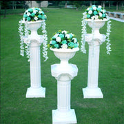 4 pcs 22" tall Decorative Italian Pedestal Flower Pots Vases - White PROP_ROMA_08