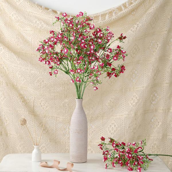 4 pcs 27" tall Silk Baby Breath Flowers Stem