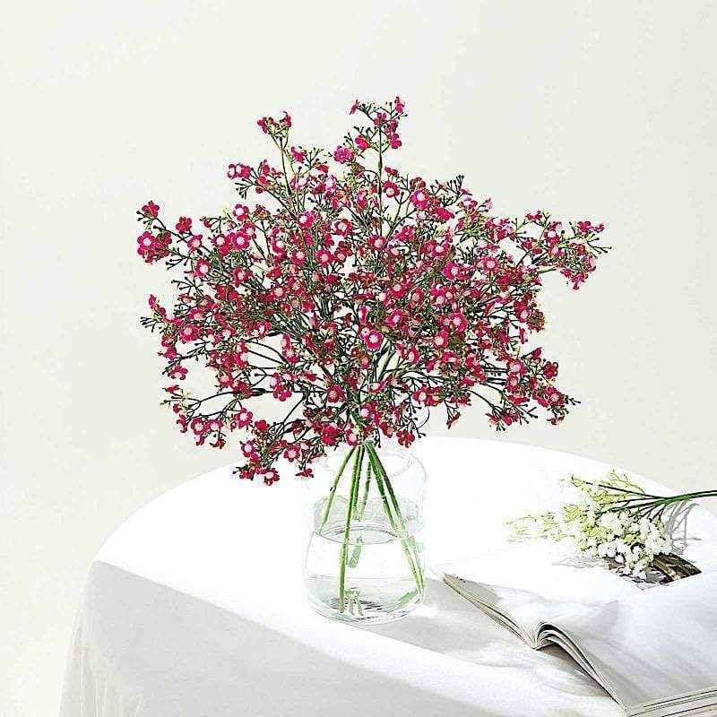 4 pcs 27" tall Silk Baby Breath Flowers Stem