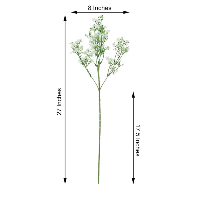 4 pcs 27" tall Silk Baby Breath Flowers Stem