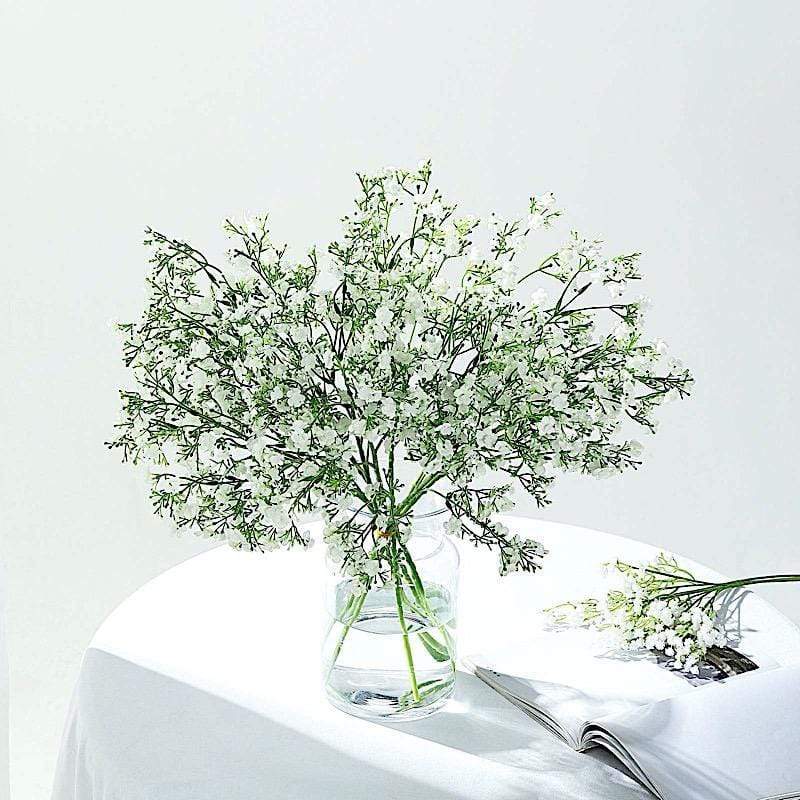 4 pcs 27" tall Silk Baby Breath Flowers Stem