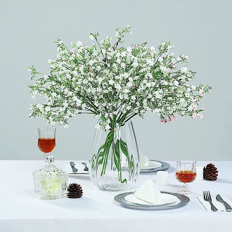 4 pcs 27" tall Silk Baby Breath Flowers Stem