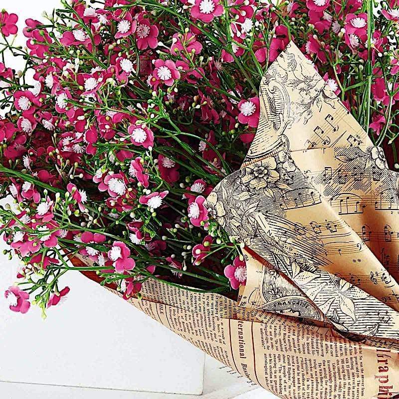 4 pcs 27" tall Silk Baby Breath Flowers Stem