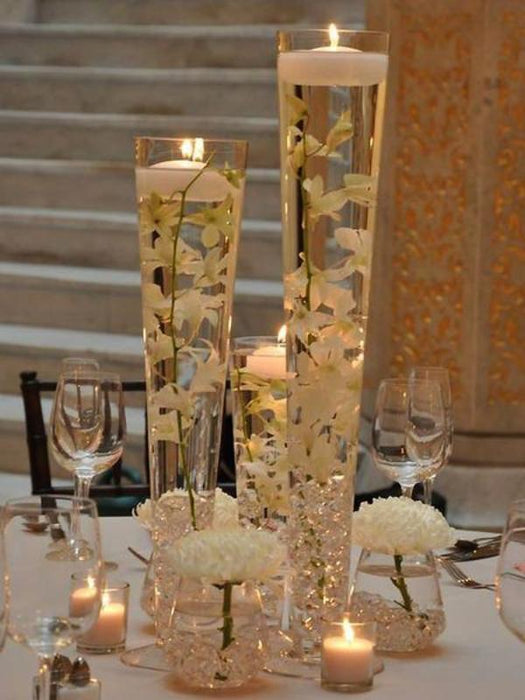 4 pcs 28" tall Trumpet Glass Wedding Vases - Clear VASE_A8_28