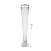 4 pcs 28" tall Trumpet Glass Wedding Vases - Clear VASE_A8_28