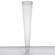 4 pcs 28" tall Trumpet Glass Wedding Vases - Clear VASE_A8_28