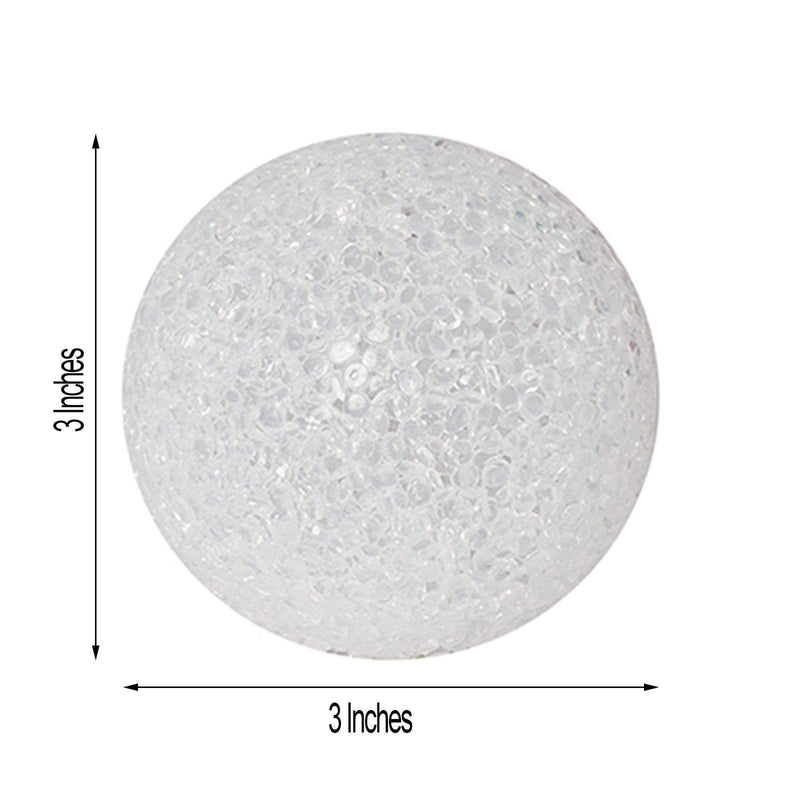 4 pcs 3" wide LED Orbs Battery Operated Ball Lights - Assorted LED_BALL11_3