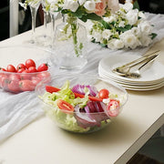 4 pcs 32 oz Round Plastic 8" Serving Bowls - Disposable Tableware