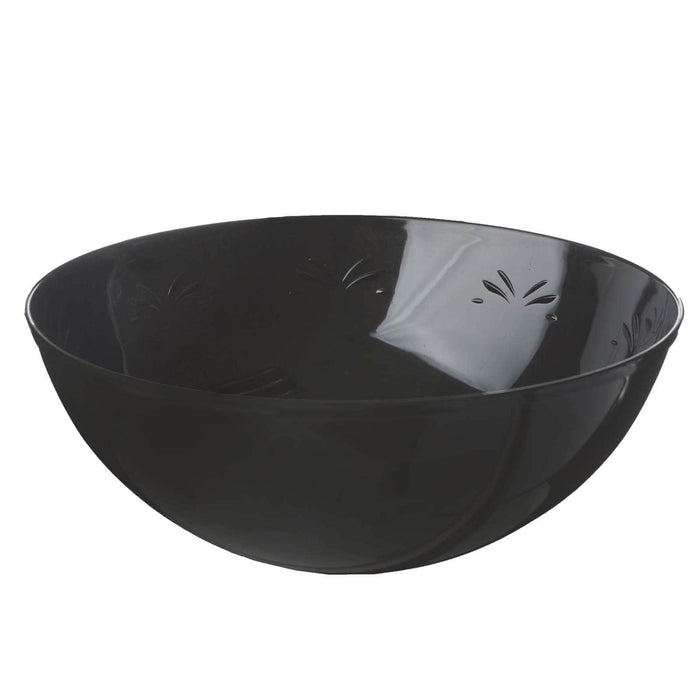 4 pcs 32 oz Round Plastic 8" Serving Bowls - Disposable Tableware PLST_BOW08_BLK_PK