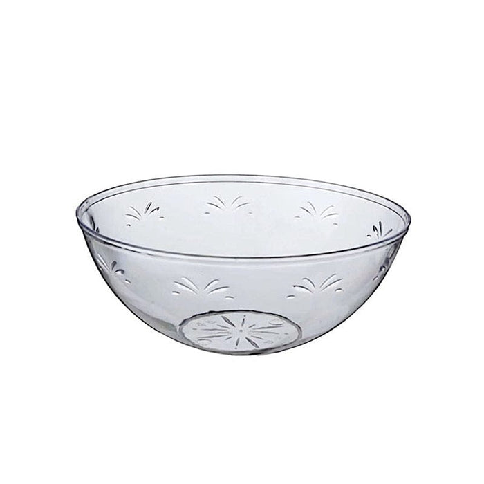 4 pcs 32 oz Round Plastic 8" Serving Bowls - Disposable Tableware PLST_BOW08_CLR_PK