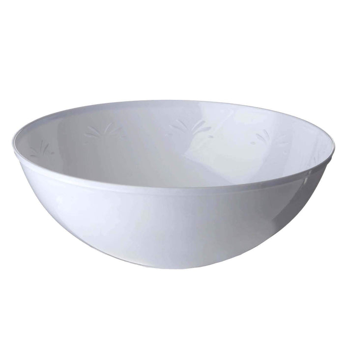 4 pcs 32 oz Round Plastic 8" Serving Bowls - Disposable Tableware PLST_BOW08_WHT_PK