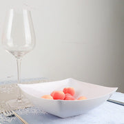 4 pcs 32 oz Square Plastic 7.5" Serving Bowls - Disposable Tableware