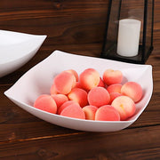 4 pcs 32 oz Square Plastic 7.5" Serving Bowls - Disposable Tableware