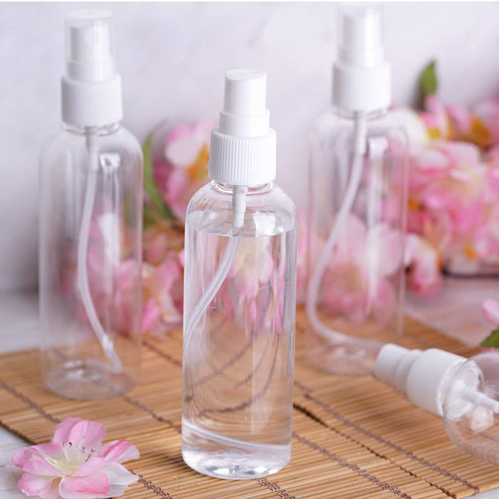 4 pcs 4 oz Fine Mist Spray Protective Refillable Empty Bottles - Clear CARE_BOTT01