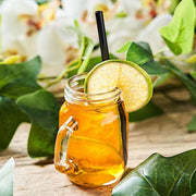 4 pcs 4 oz Glass Mason Jars with Lids - Clear and Rose Gold GLAS_JAR03RG_CLR