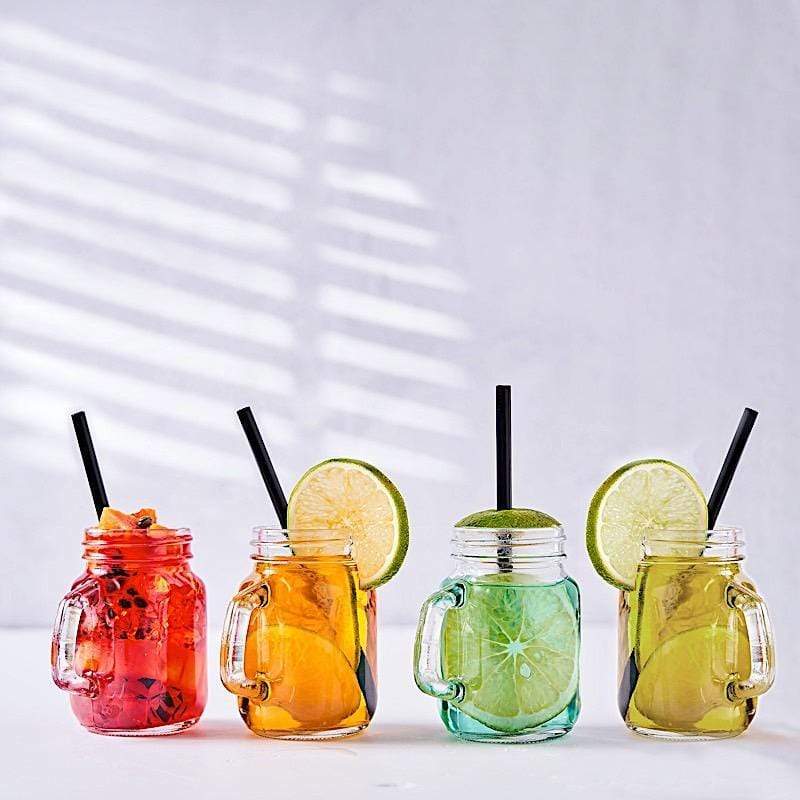 Balsacircle 4 Clear 4 oz Glass Mason Mini Jars