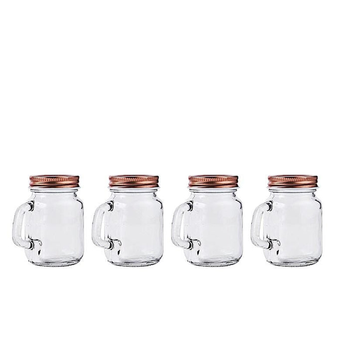 115ml Glass Mini Mason Jars With Lids And Straws,4 Color Lids Asst