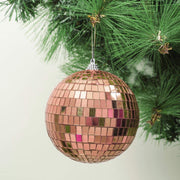 4 pcs 4" wide Glass Mirror Disco Balls Ornaments