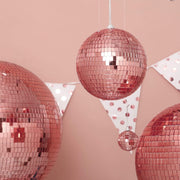 4 pcs 4" wide Glass Mirror Disco Balls Ornaments