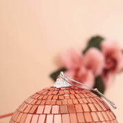 4 pcs 4" wide Glass Mirror Disco Balls Ornaments