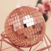 4 pcs 4" wide Glass Mirror Disco Balls Ornaments