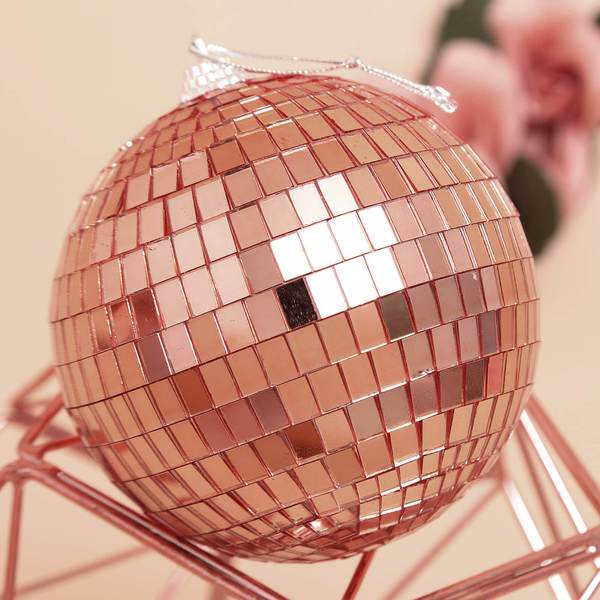 4 pcs 4" wide Glass Mirror Disco Balls Ornaments
