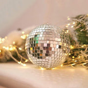 4 pcs 4" wide Glass Mirror Disco Balls Ornaments