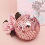 4 pcs 4" wide Glass Mirror Disco Balls Ornaments