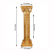 4 pcs 40" tall Adjustable Roman Decorative Columns Pedestal Stands - Gold PROP_ROMA_25