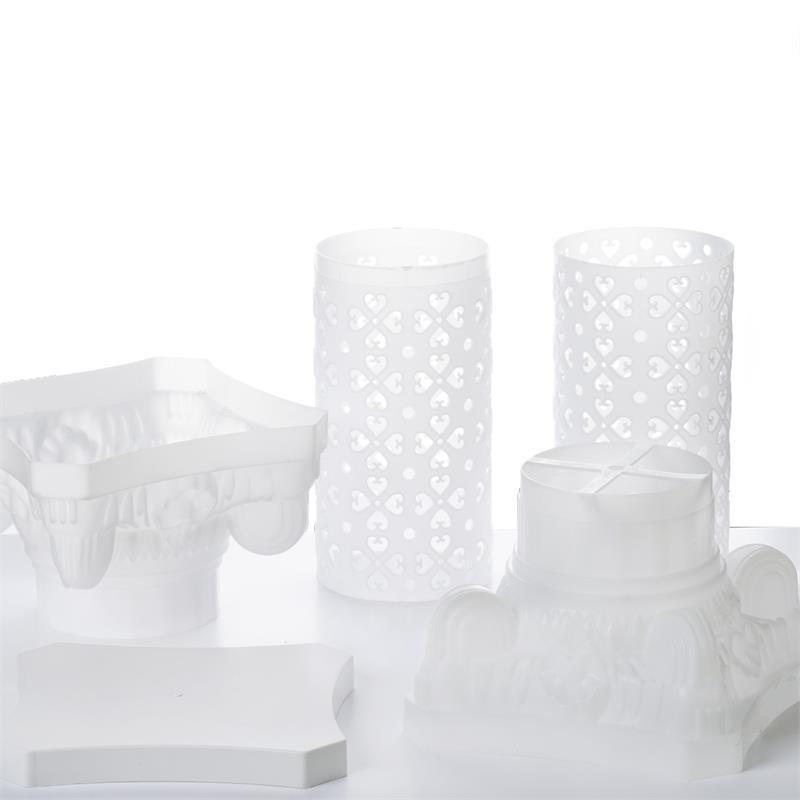 4 pcs 42" tall Adjustable Roman Decorative Columns Pedestal Stands - White PROP_ROMA_05