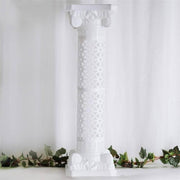 4 pcs 42" tall Adjustable Roman Decorative Columns Pedestal Stands - White PROP_ROMA_05