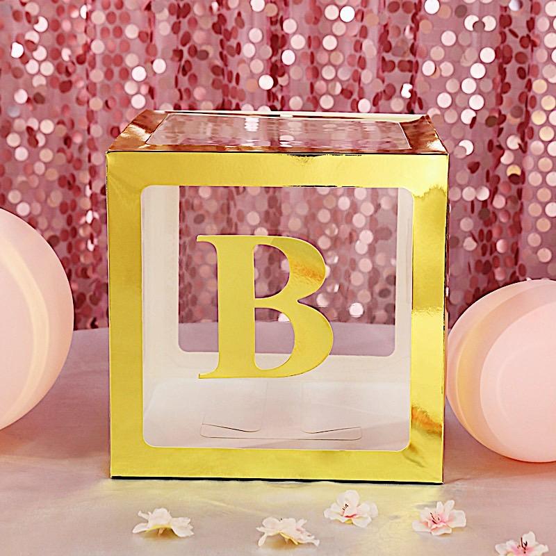 4 pcs 5" tall Letters Stickers Backdrop Decorations - Gold