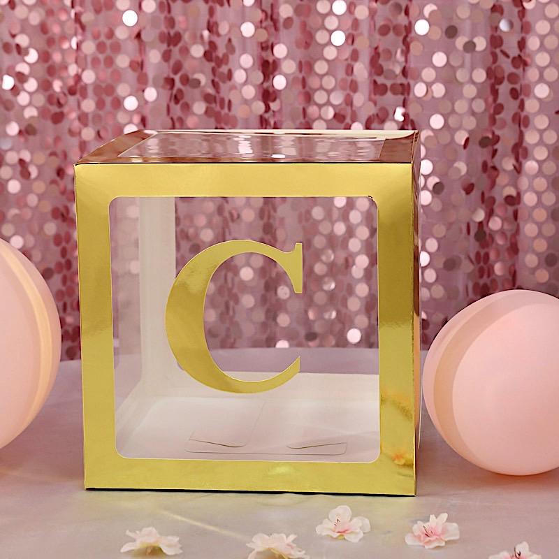 4 pcs 5" tall Letters Stickers Backdrop Decorations - Gold