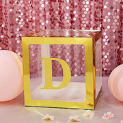 4 pcs 5" tall Letters Stickers Backdrop Decorations - Gold