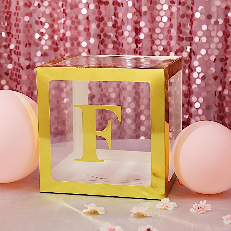 4 pcs 5" tall Letters Stickers Backdrop Decorations - Gold